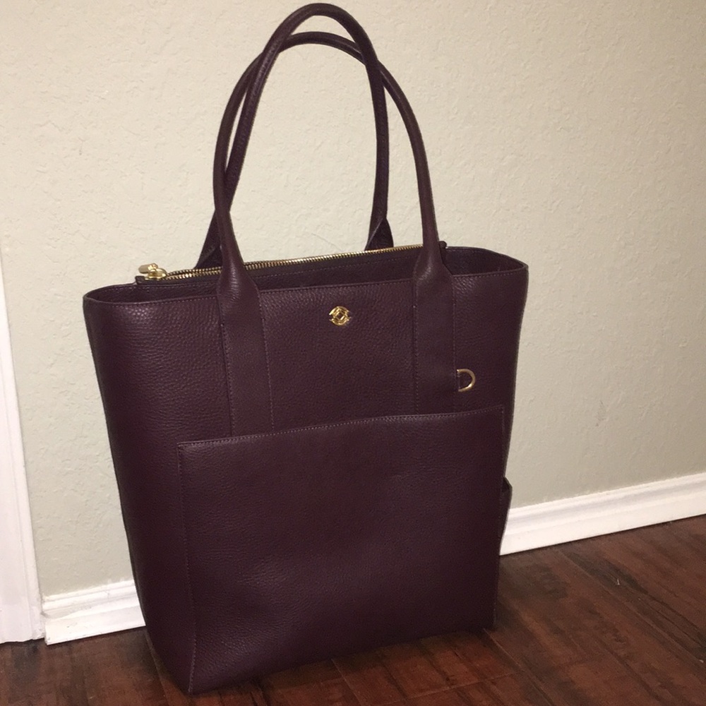 Dagne Dover “Charlie” Tote in Oxblood